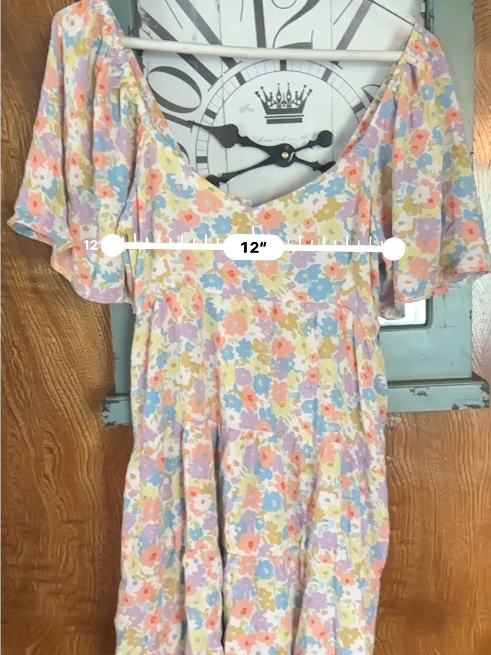 Billabong Pastel Floral Top in Lavender, Yellow, Blue and Peach - Picture 5 of 6
